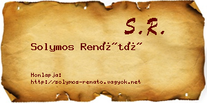 Solymos Renátó névjegykártya