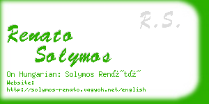 renato solymos business card